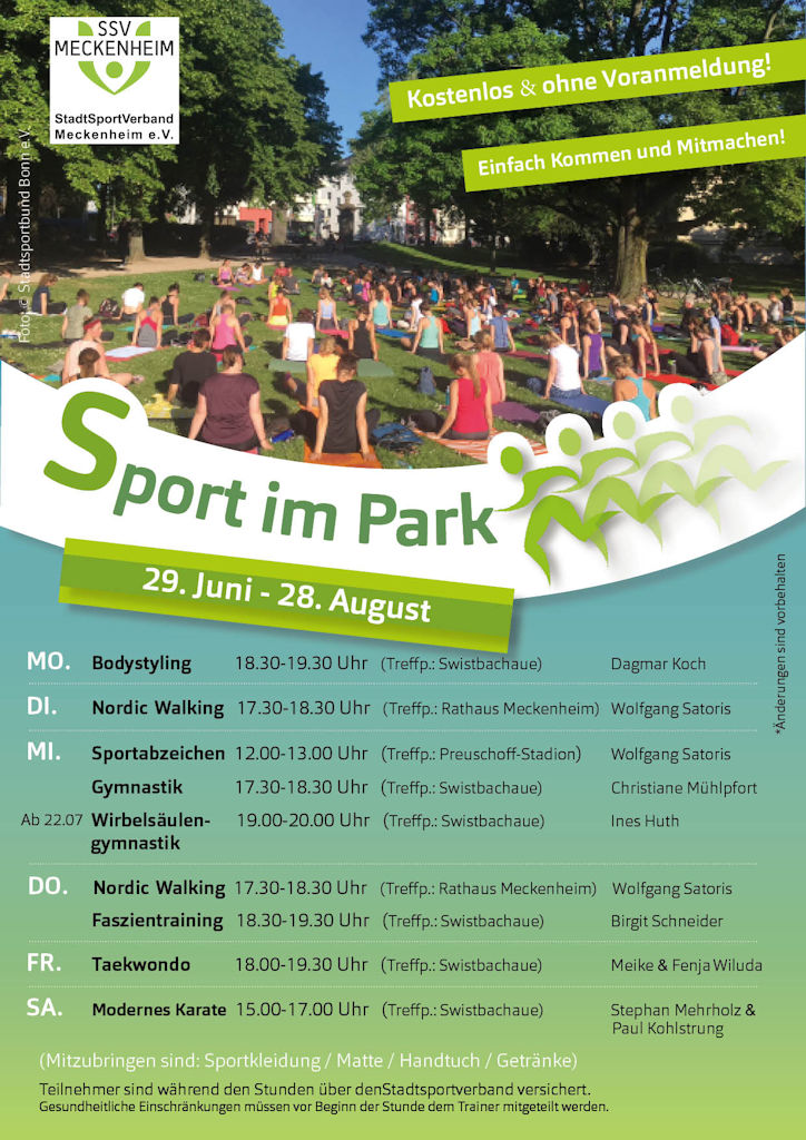 Meckenheim bewegt sich nun im zweiten Jahr bei „Sport im Park“
